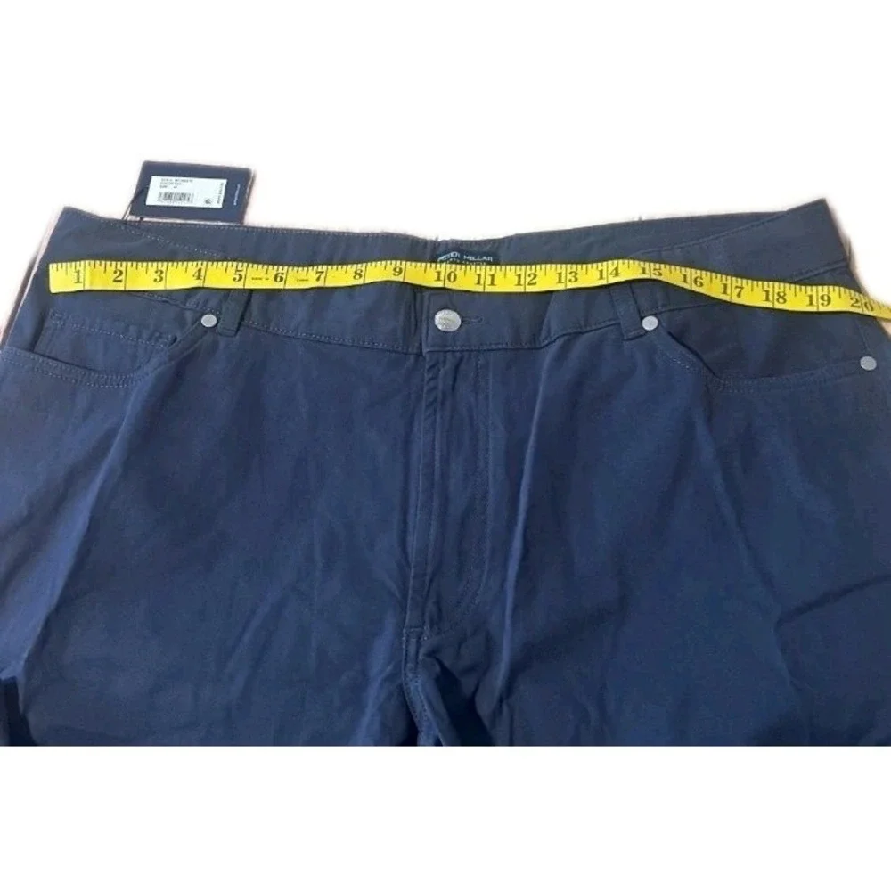 NEW Peter Millar Mens Pants Jeans 40x34 Blue Delvin Twill Five-Pocket Golf Chino - Picture 13 of 16